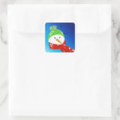 雪だるまああ肌寒い スクエアシール (バッグ)