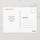 雪だるまおもしろいクリスマスの愚かなフォトカードはがき ポストカード (裏面)