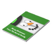 雪だるまおもしろいクリスマスキャンディバーラッパーが好み ノートパッド (回転)