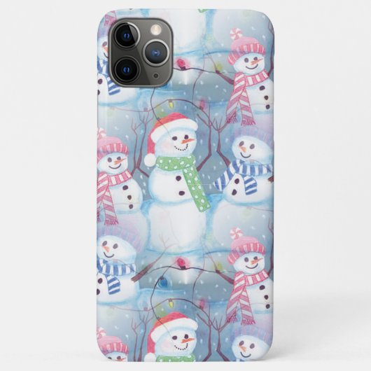 雪だるまおもしろいクリスマスツリーの文字列ライトパターン Case-Mate iPhoneケース (裏面)