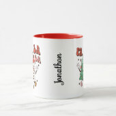 雪だるまおもしろいクリスマスツリーマグカップ マグカップ (中央)