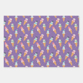 雪だるまおもしろいスノウコーンウィンターホリデーまたは誕生日 ラッピングペーパーシート (正面2)