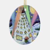 雪だるまおもしろいホテル、ノーザンライトアンドペンギン セラミックオーナメント (右)