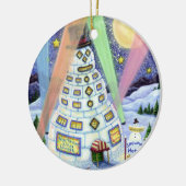 雪だるまおもしろいホテル、ノーザンライトアンドペンギン セラミックオーナメント (左)