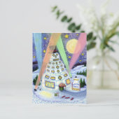 雪だるまおもしろいホテル、ノーザンライトアンドペンギン ポストカード (スタンド正面)