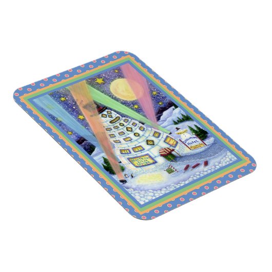 雪だるまおもしろいホテル、ノーザンライトアンドペンギン マグネット (右側)