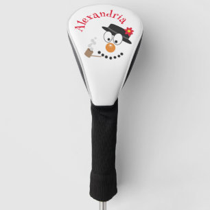 雪だるまおもしろい顔かわいいノベルティクリスマス ゴルフヘッドカバー