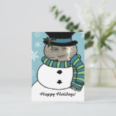 雪だるまおもしろい顔カード… シーズンポストカード (スタンド正面)