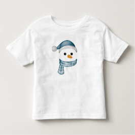 雪だるまおもしろい顔ハッピークリスマスファミリー トドラーTシャツ