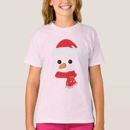 雪だるまおもしろい顔ハッピークリスマスファミリー Tシャツ