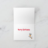 雪だるまおもしろい顔漫画クリスマス シーズンカード (内部)