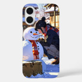 雪だるまおもしろい Case-Mate iPhoneケース (裏面)