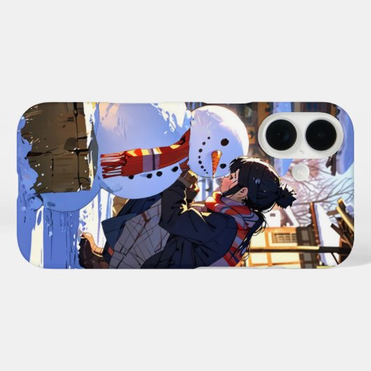 雪だるまおもしろい Case-Mate iPhoneケース (裏面 (横))