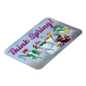 雪だるまおよびパンジー17ltの磁石が付いている春を考えて下さい マグネット (左側)