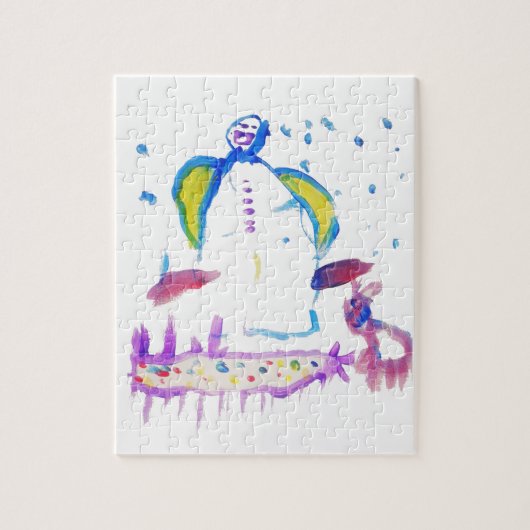 雪だるまおよび彼の親友 ジグソーパズル (縦)