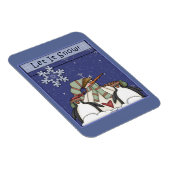 雪だるまお洒落とペンギン マグネット (右側)