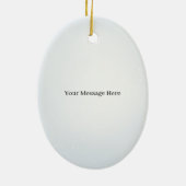 雪だるまお洒落の冬のパーソナライズされた風景 セラミックオーナメント (裏面)