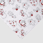 雪だるまお洒落アンドサンタクロース 薄葉紙 (詳細)