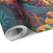 雪だるまお洒落クリスマスアートワーク ラッピングペーパー (ロールコーナー)