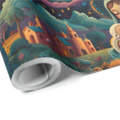 雪だるまお洒落クリスマスアートワーク ラッピングペーパー (ロールコーナー)