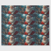 雪だるまお洒落クリスマスアートワーク ラッピングペーパー (フラット)