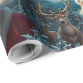 雪だるまお洒落クリスマスアートワーク ラッピングペーパー (ロールコーナー)