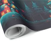 雪だるまお洒落クリスマスアートワーク ラッピングペーパー (ロールコーナー)