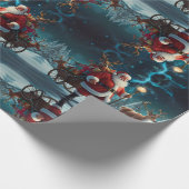 雪だるまお洒落クリスマスアートワーク ラッピングペーパー (角)