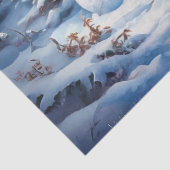 雪だるまお洒落ファミリーの雪の風景デコップ 薄葉紙 (詳細)