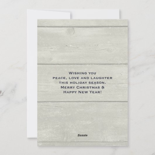 雪だるまお洒落冬のシーンのクリスマス シーズンカード (裏面)