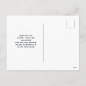 雪だるまお洒落冬のシーンのクリスマス シーズンポストカード (裏面)