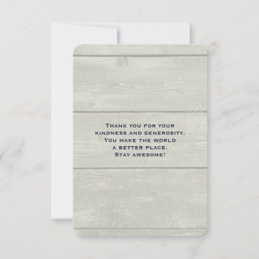 雪だるまお洒落冬のシーンクリスマスありがとう サンキューカード (裏面)