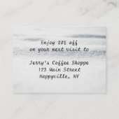 雪だるまお洒落雪のシーンのギフトカードバルク 割引カード (裏面)