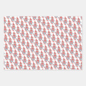 雪だるまからのクリスマスグリーティングカード ラッピングペーパーシート (正面2)