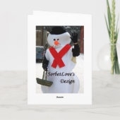 雪だるまからの挨拶… シーズンカード (裏面)