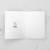 雪だるまから新年祝を迎える シーズンカード (内部)