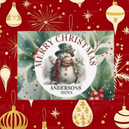 雪だるまかわいいクリスマスの願い シーズンカード