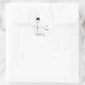 雪だるまかわいい顔キッズチルドレン冬雪だるまクラ ラウンドシール (バッグ)