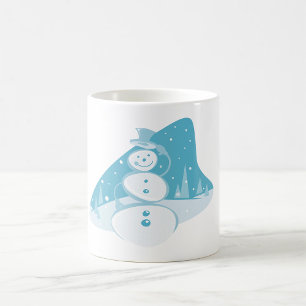 雪だるまがトップハットを着ている コーヒーマグカップ