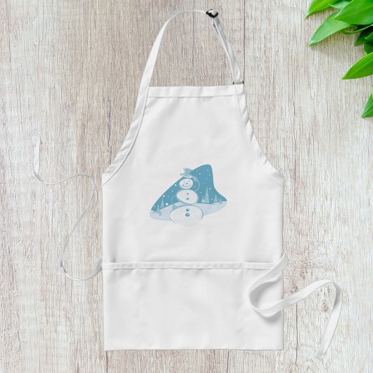 雪だるまがトップハットを着ている スタンダードエプロン