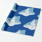 雪だるまがトップハットを着ている ラッピングペーパー (アンロールド)