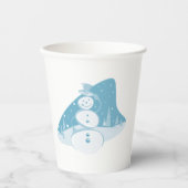 雪だるまがトップハットを着ている 紙コップ (正面)