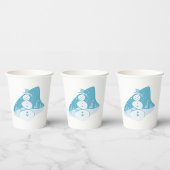 雪だるまがトップハットを着ている 紙コップ