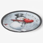 雪だるまがビッグハートに恋をする ペーパープレート (アングル)