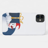雪だるまがプレゼントを渡す… Case-Mate iPhoneケース (裏面(横))