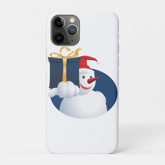 雪だるまがプレゼントを渡す… Case-Mate iPhoneケース (裏)
