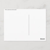 雪だるまが付いている冬の警察箱 ポストカード (裏面)