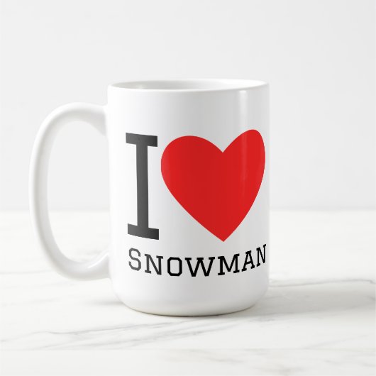 雪だるまが好き コーヒーマグカップ (左)