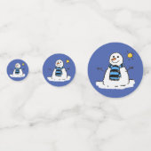 雪だるまが晴れた冬の日 コンフェッティ (正面)