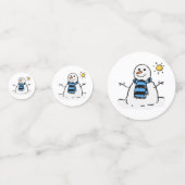 雪だるまが晴れた冬の日 コンフェッティ (裏面)